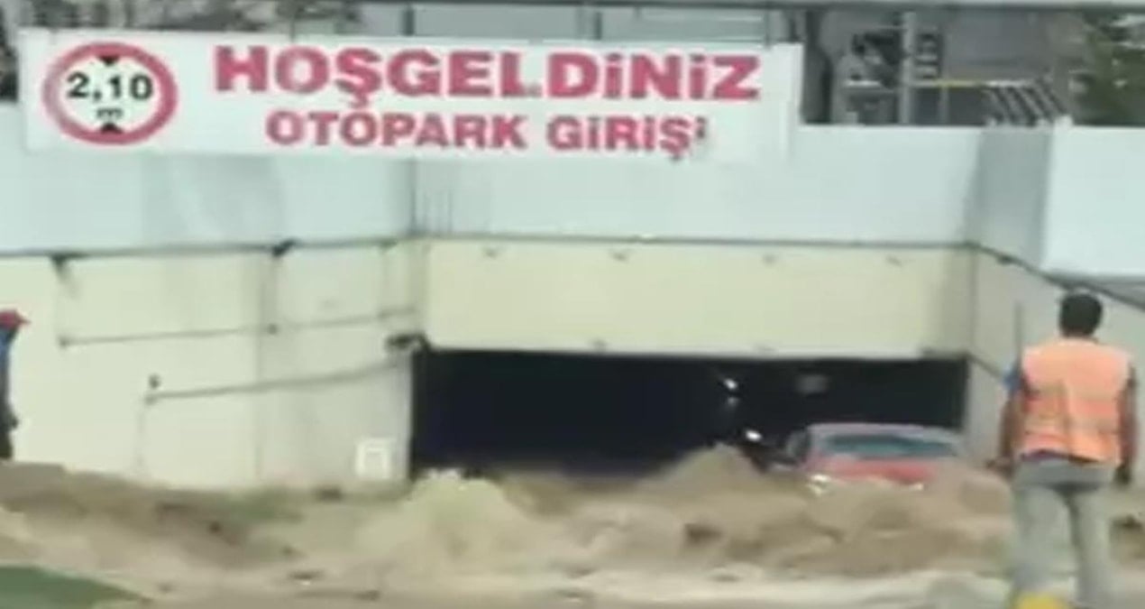 kadikoyde iski santiyesinde boru patladi avm otoparkini su basti IutxL3K6